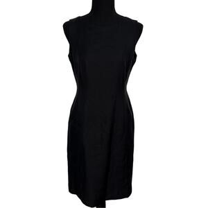 VTG Talbots Petites Silk Dress- Size 4 - Black- Zipper Back- Excellent Condition